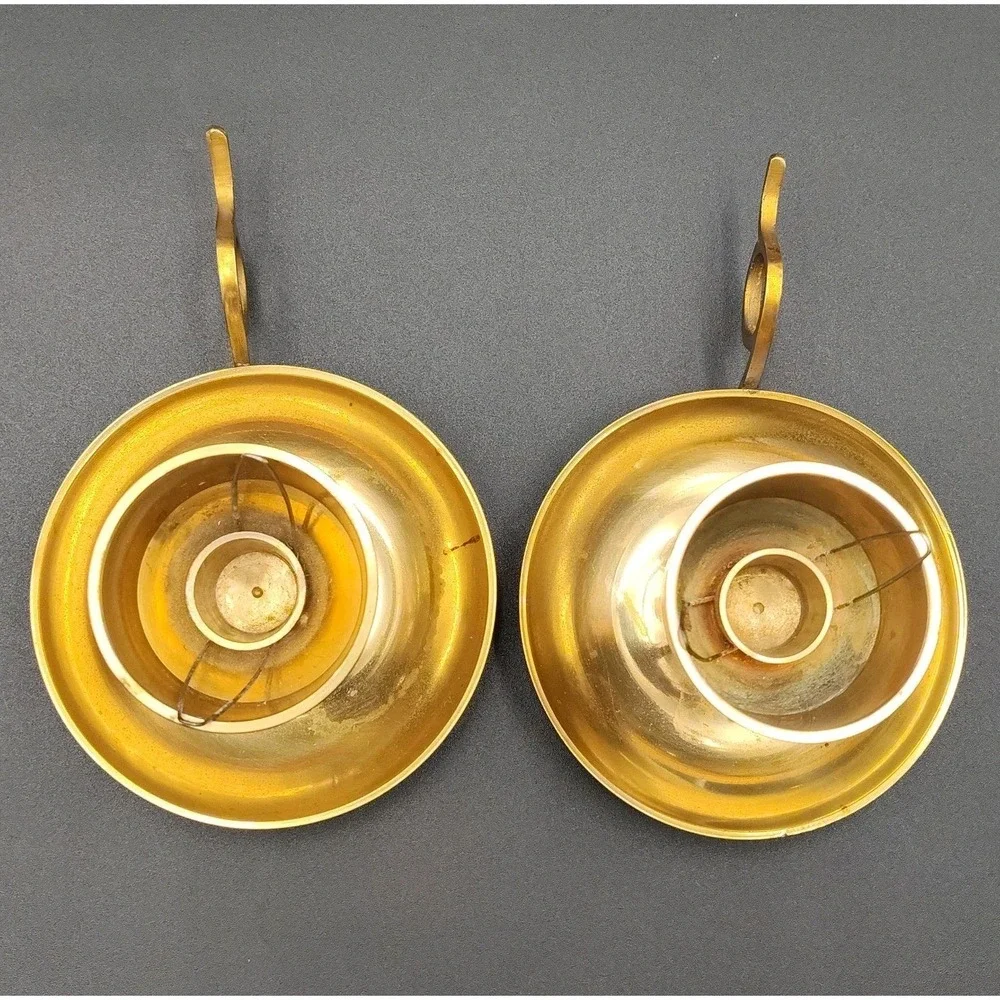 Set-2 Solid Brass Candle stick Chamberstick‎ Holders Secondary BB29.1GA1030.1739